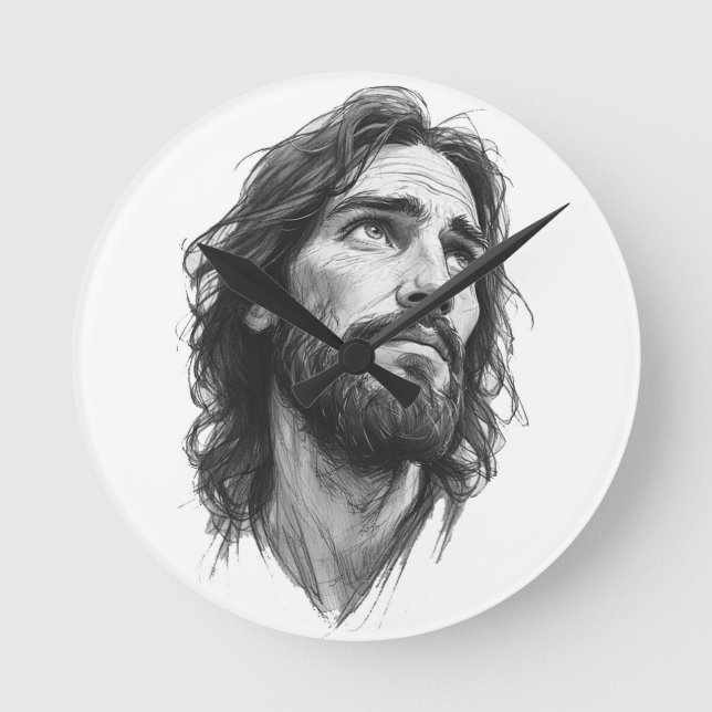 Reloj de pared cristiano Jesús Cristo (Anverso)