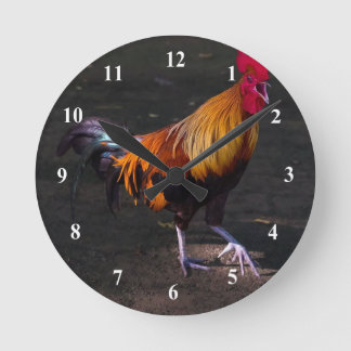 Reloj de pared cruzada de gallo