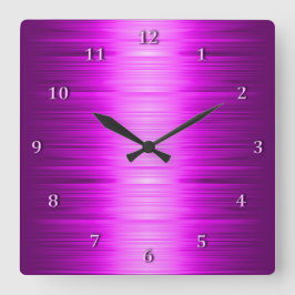 Reloj de pared cuadrado Amethyst sombreado de la