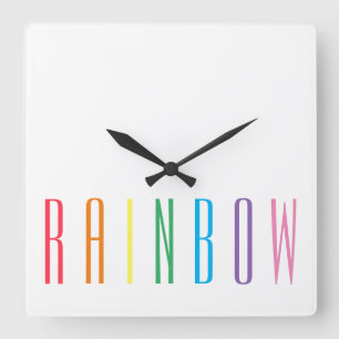 Reloj de Pared Cuadrado ARCOIRIS