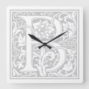 Reloj de pared cuadrado "B" de William Morris Alph