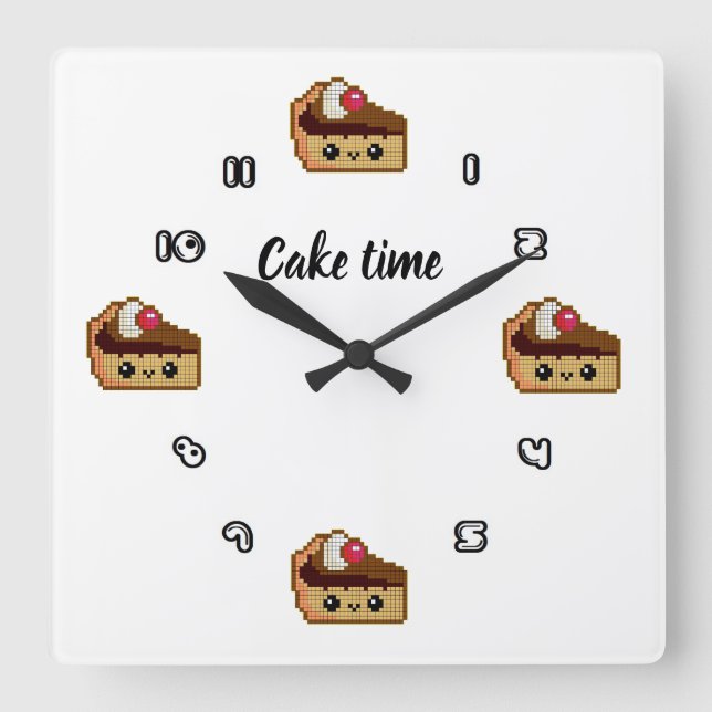 Reloj de pared cuadrado CAKE TIME (Anverso)