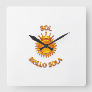Reloj de Pared Cuadrado con Logo Sol Brillo Sola |