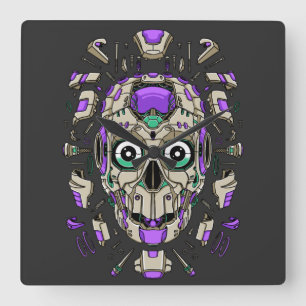 Reloj de pared cuadrado Cyborg