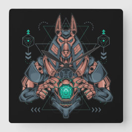 Reloj de pared cuadrado Cyborg
