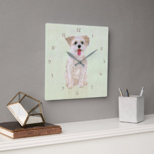 Reloj de pared cuadrado de acrílico con dígitos pa
