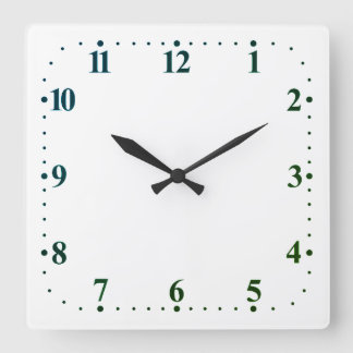 Reloj de pared cuadrado de acrílico minimalista mo