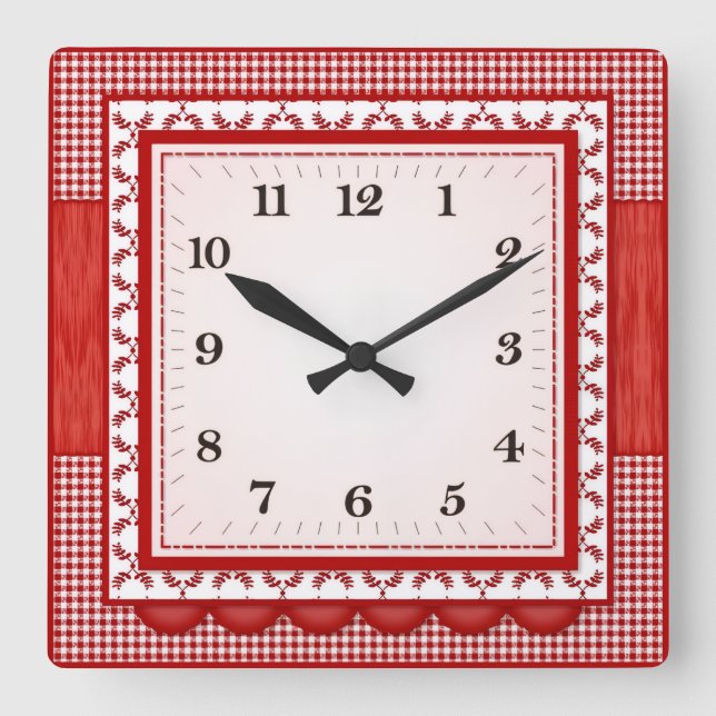 Reloj de pared cuadrado de acrílico minimalista mo (Anverso)