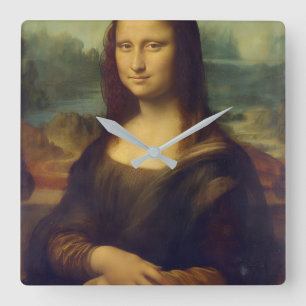 Reloj de pared cuadrado de acrílico Mona Lisa