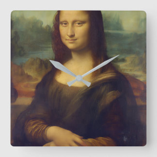 Reloj de pared cuadrado de acrílico Mona Lisa