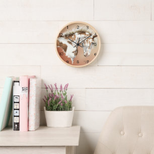 Reloj de pared cuadrado de acrílico Mustang Wild