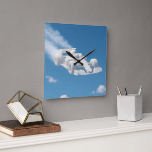 Reloj de pared cuadrado de arte del cielo de F1 re