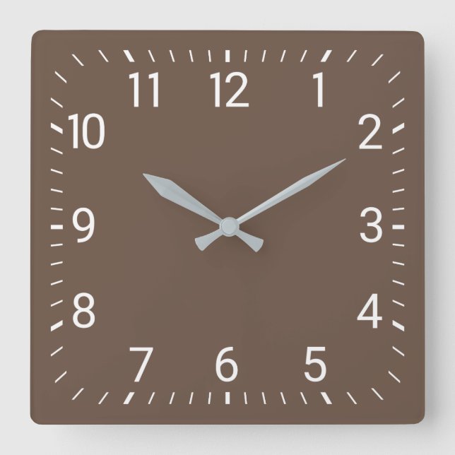 Reloj de pared cuadrado de Brown (Anverso)