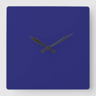 Reloj de pared cuadrado de color azul medianoche