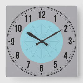 Reloj de pared cuadrado de color plateado sofistic