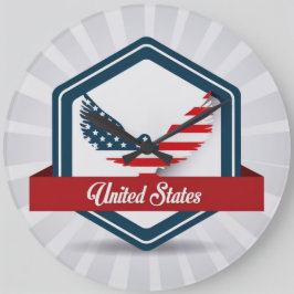 Reloj de pared cuadrado de Estados Unidos