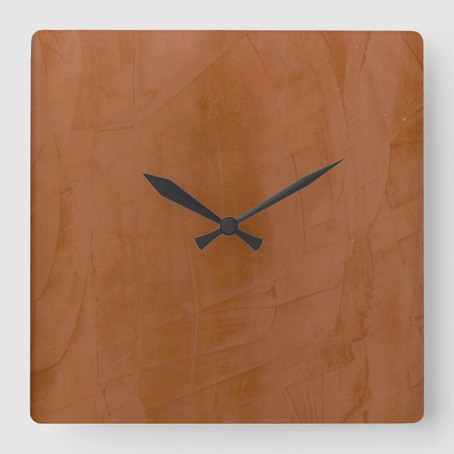 Reloj de pared cuadrado de estuco veneciano mandar (Anverso)