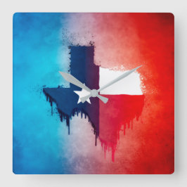 Reloj de pared cuadrado de goteo de color de símbo