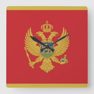 Reloj de pared cuadrado de la bandera de Chipre
