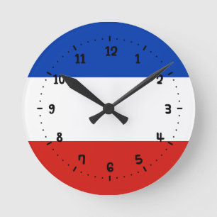 Reloj de pared cuadrado de la bandera de Schleswig