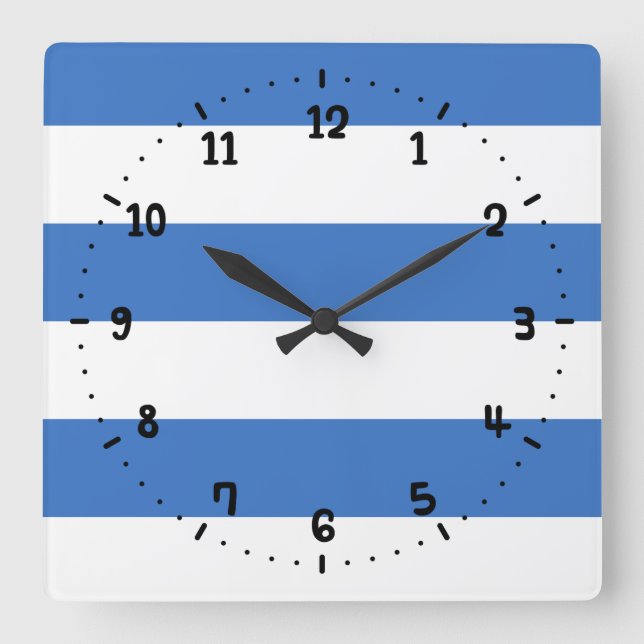 Reloj de pared cuadrado de la bandera de Tallin, E (Anverso)