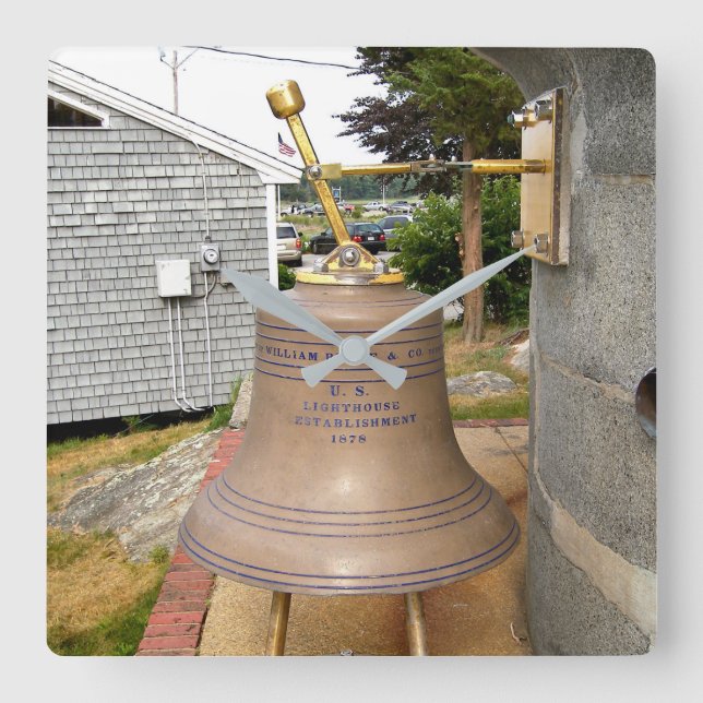 Reloj de pared cuadrado de la horquilla del faro d (Anverso)