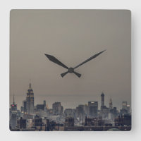 Reloj de pared cuadrado de la línea aérea de la ci