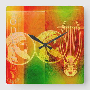 Reloj de pared cuadrado de la odisea