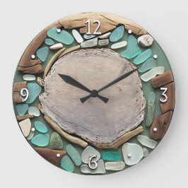 Reloj de pared cuadrado de la playa de mariscos de