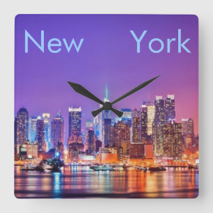 Reloj de pared cuadrado de New York City
