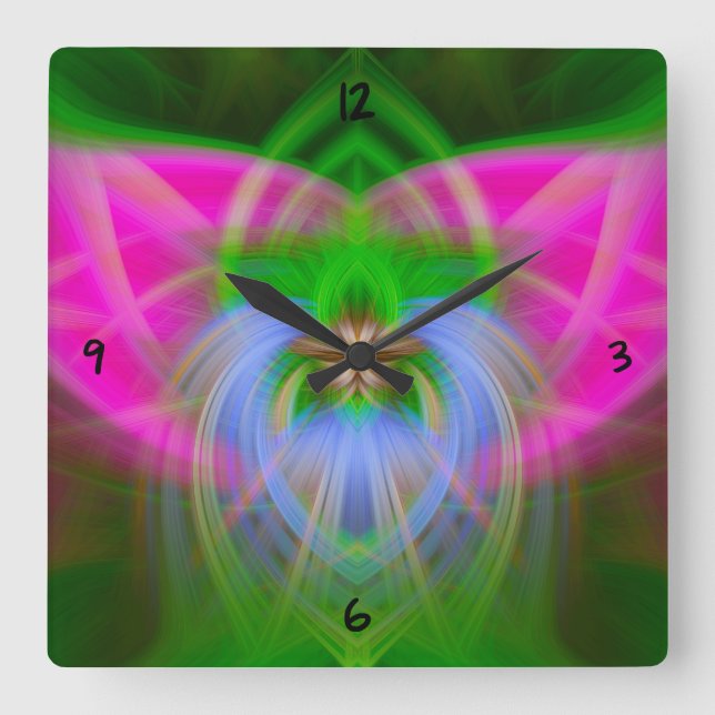 Reloj de pared cuadrado de Radio Realm (Anverso)