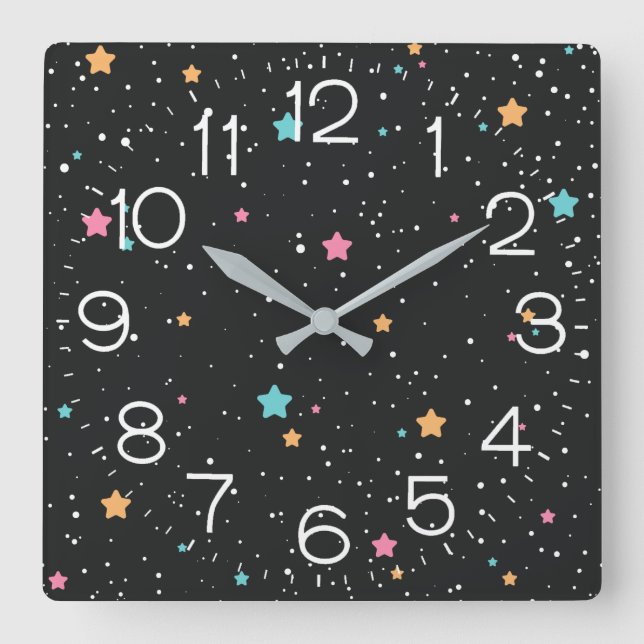 Reloj de pared cuadrado de Stars (Anverso)