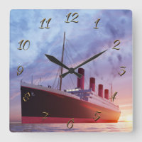 Reloj de pared cuadrado de Titanic