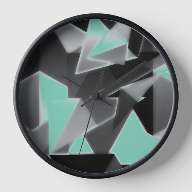 Reloj de pared cuadrado del cubismo (Anverso)