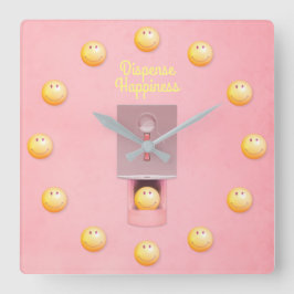 Reloj de pared cuadrado del dispensador de goma am