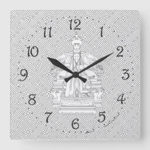 Reloj de pared cuadrado del Honorable Ancestro