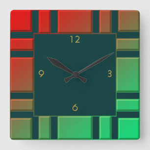 Reloj de pared cuadrado del modelo