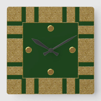 Reloj de pared cuadrado del patrón