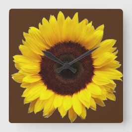 Reloj de pared cuadrado/girasol