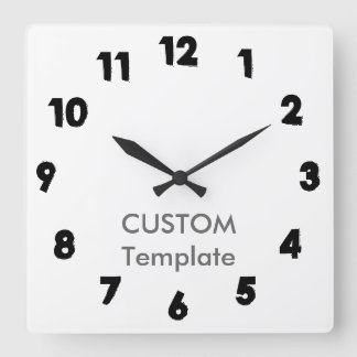 Reloj de pared cuadrado grande personalizado 10,75