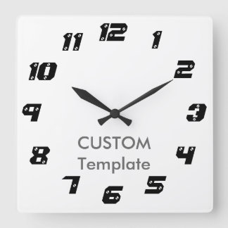 Reloj de pared cuadrado grande personalizado 10,75