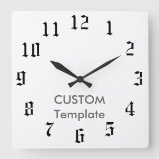 Reloj de pared cuadrado grande personalizado 10,75
