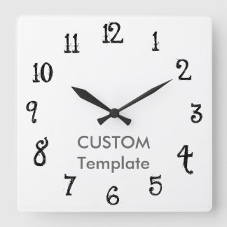 Reloj de pared cuadrado grande personalizado 10,75