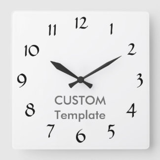 Reloj de pared cuadrado grande personalizado de 10
