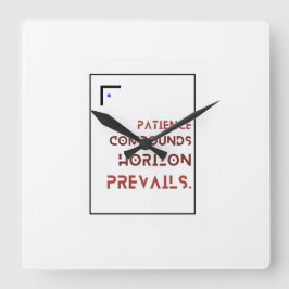 Reloj de pared cuadrado Horizon Prevails para inve