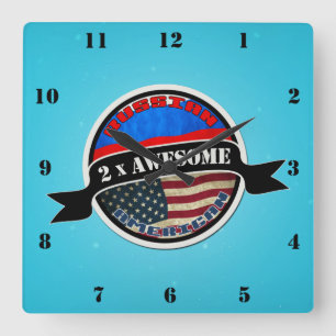 Reloj de pared cuadrado impresionante ruso del