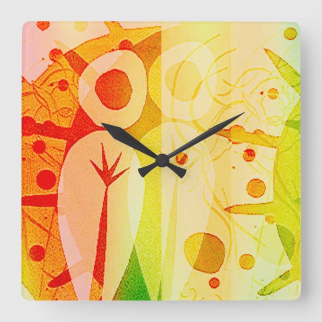 Reloj de pared cuadrado Innocence in Extremis (Anverso)