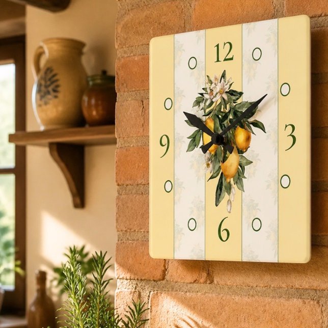 Reloj de pared cuadrado Lemon Bliss (Subido por el creador)