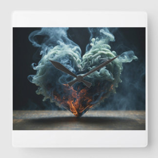 Reloj de pared cuadrado Love