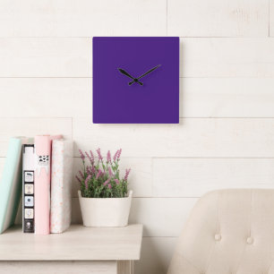 Reloj de pared cuadrado morado monstruo